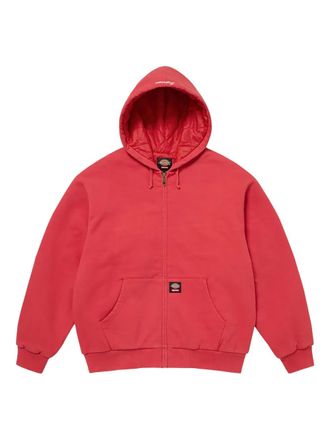 SUPREME x Dickies gewatteerde hoodie - Rood
