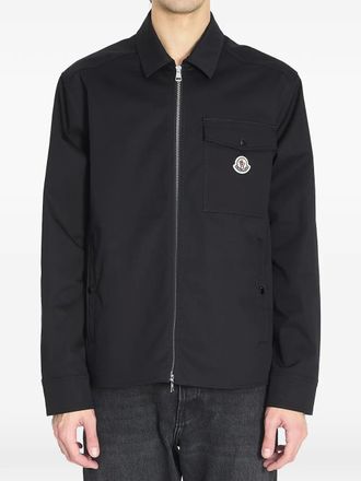 Moncler zip pocket cotton shirt - Nero