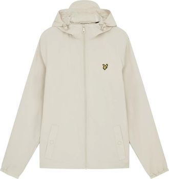 Lyle & Scott Jassen, Heren, Beige, XL, Mid Jassen Zip Through Hooded Jacket