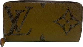Louis Vuitton Brown Leather Long Wallet (Bi-Fold) (Pre-Owned)