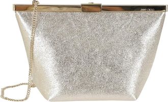 Jimmy Choo London Ganache Clutch - Dames - Clutches - Grijs - ONE Size - Leer - Tassen