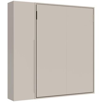 Itamoby Letto matrimoniale verticale a scomparsa Versia 160 con armadio 1 anta sx Argilla