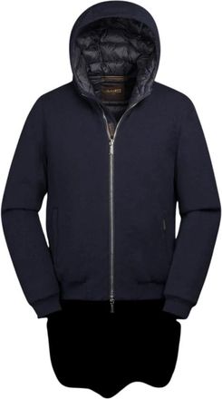 Moorer Brigno-Mrw - Heren - Gewatteerde jassen - Blauw - L - Wol - Jassen
