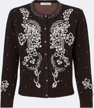 Jacques Wei Beaded wool-blend cardigan
