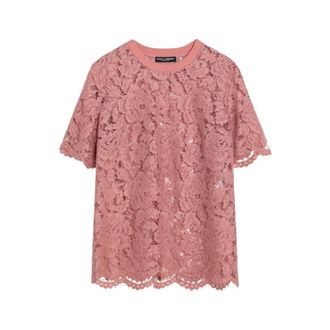 Dolce & Gabbana Dames, Tops, Roze, Maat: L Katoen