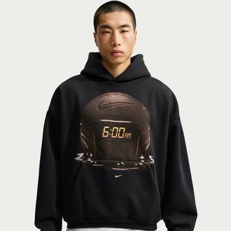 Nike Mens Standard Issue Brushed Pullover Basketball Hoodie in Black | IX5930-010