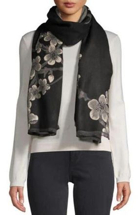 Saachi Floral Reversible Scarf in Black at Nordstrom Rack