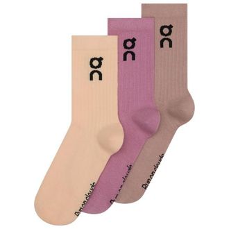 On Logo Sock High 3-Pack Multifunktionssocken - Unisex | beige