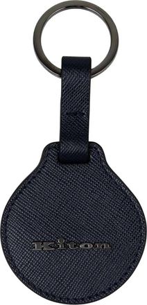 Kiton Leren Sleutelhanger - Heren - Sleutelhangers & Tashangers - Blauw - ONE Size - Leer - Accessoires