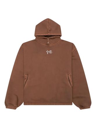 Thug Club Felpa Devil Peace con cappuccio - Marrone