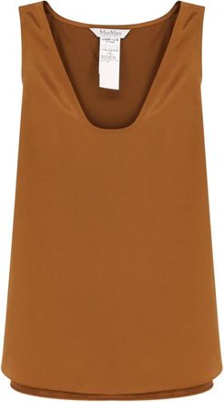 Max Mara Tops, Dames, Bruin, M, Filly Mouwloze Top