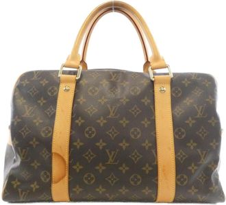 Louis Vuitton Brown Coated Canvas Boston Bag (Pre-Owned)
