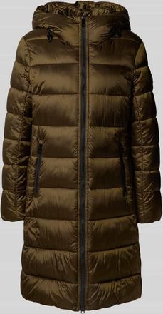 Marc Cain Steppmantel mit Kapuze in Oliv, Größe 34