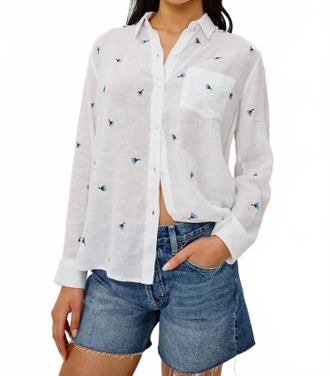Rails Charli Button Down Shirt In Bluebell Carnations