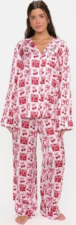 Show me your Mumu Classic PJ Set in Mon Cheri Silky at Nordstrom, Size X-Large