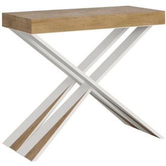 Itamoby Tavolo consolle Brescia allungabile in legno per sala da pranzo -Allungabile fino a 196 cm / Quercia