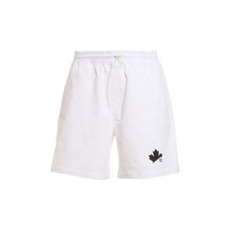 Dsquared2 White Cotton Mens Shorts