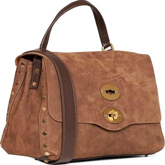 Zanellato Womens Handbag Small Postina Brown Bovine Leather Handbags Hand Bags