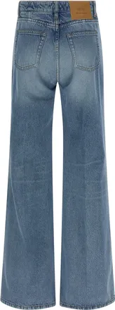 Ami Stonewashed Flared Jeans - Blue