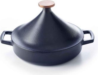 alva Nori Enameled Cast Iron Moroccan Tagine, 3-Qt. in Black at Nordstrom