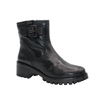 Eric Michael Womens Leah Metallic Bootie In Black Metallic