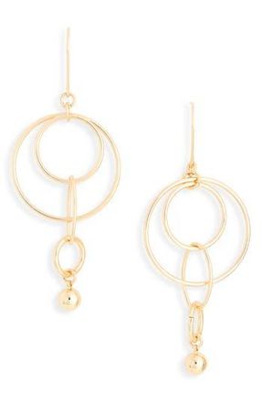 Nordstrom Rack Circle Drop Earrings in Gold at Nordstrom Rack