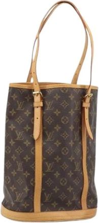 Louis Vuitton Pre-owned Bucket Bags, female, Brown, Size: ONE SIZE Pre-owned Bucket GM