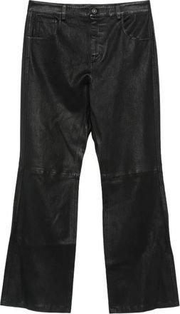 Amiri Leren broek met panelen - Heren - Leren Broeken - Zwart - XL - Leer - Broeken