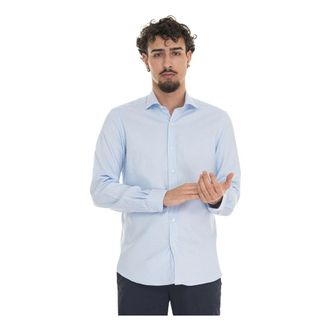 Fay Dress Shirt - Heren - Casual Overhemden - Blauw - XS - Katoen - Overhemden