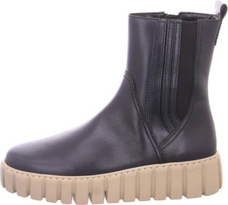 Gabor Chelsea Boot met Profielzool - Dames - Schoenen - Zwart - Maat: 40 EU Leer