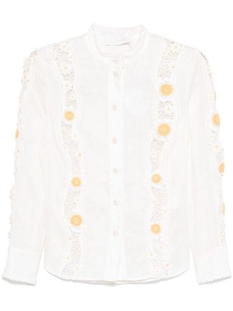 Zimmermann Everley shirt - women - Linen/Flax/Polyester - 0 - White