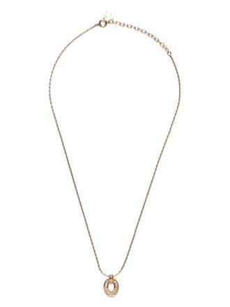 Dior Collana decorata con strass 1990 - Oro