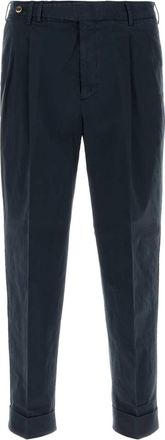 Pantaloni Torino Navy Blue Stretch Cotton Style Pant