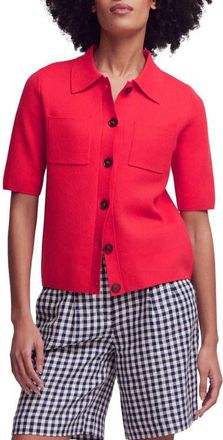 Boden Knit Button-up Top in Poppy Red at Nordstrom, Size X-Small