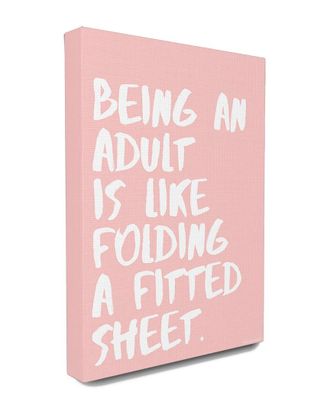 Stupell Industries Like Folding A Fitted Sheet Canvas Wall Art By Lulusimonstudio