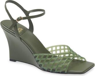 Jeffrey Campbell Bop-It Wedge Sandal in Olive at Nordstrom, Size 9.5