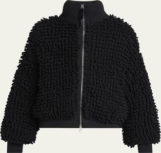 Moncler x EE72 by Edward Enninful Wool Blend Zip-Up Cardigan