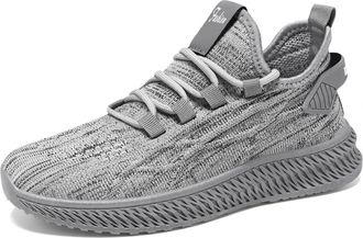 Generic Lightweight Trainers Womens Loafer Shoes for Women UK Wide Fit Orthopaedic Footwear Breathable Mesh Shoes Comfortable Walking Shoe Grey Slip On Footwe