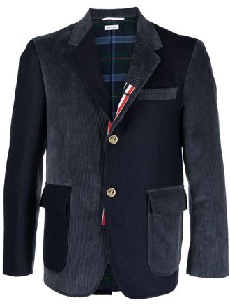 Thom Browne Ribfluwelen blazer - Blauw