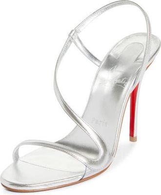 Christian Louboutin Rosa Z Sandal in Silver/Silver at Nordstrom, Size 11.5Us