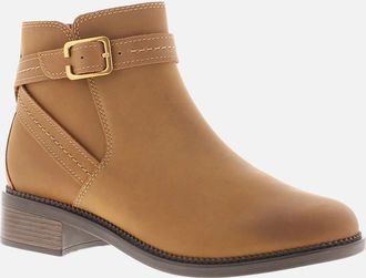 Clarks Womens Clarks Womens Ankle Boots Maye Strap Leather Zip tan UK Size - Brown - Size: 4.5