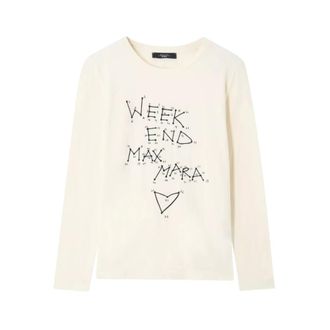 Max Mara Long Sleeve Tops, female, White, Size: XL Renoir Long Sleeve Top