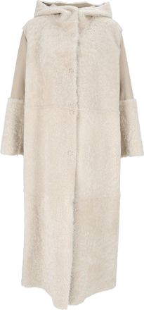 Antonelli Mid-Length Shearling Leather Coat