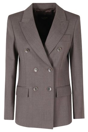 Seventy Earth Double-Breasted Flap Pockets Polyester-Blend Jacket