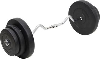 vidaXL vidaXL Bilanciere Curvo con Dischi 60 kg