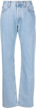 The Attico high-rise straight-leg jeans - women - Cotton/Polyester/Cotton - 29 - Blue
