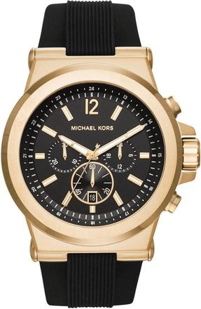 Michael Kors MK8445 Dylan 48 mm Chronograph Mens Watch - Black Silicone - One Size