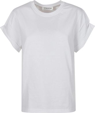 Victoria Beckham White Tilly Relaxed-Fit Cuffed T-Shirt