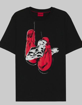 HUGO BOSS Mens HUGO Diboxer T-Shirt, Black - Size: 38