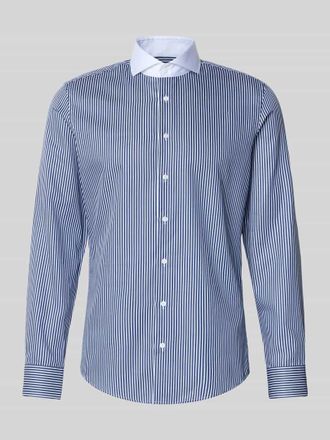 Seidensticker Slim Fit Business-Hemd mit Knopfleiste in Marine, Gr&ouml;&szlig;e 44